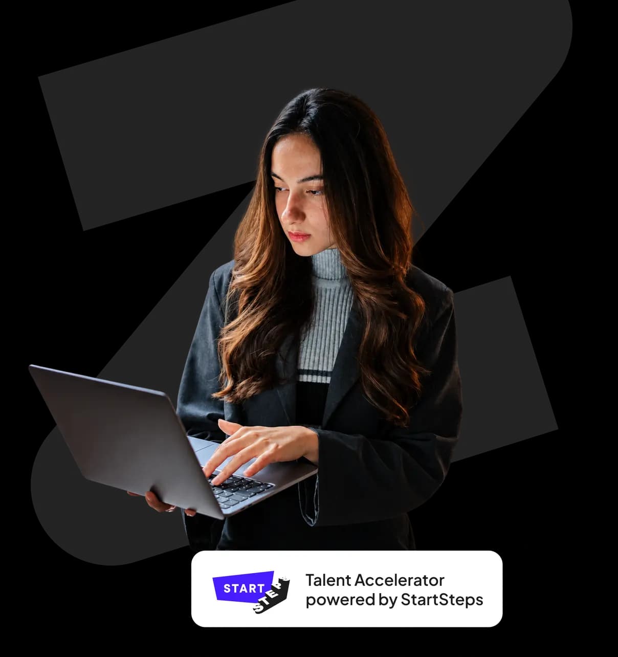 Woman with a laptop!